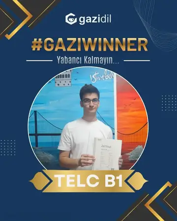 GaziDil öğrencisinin sertifika hatırası