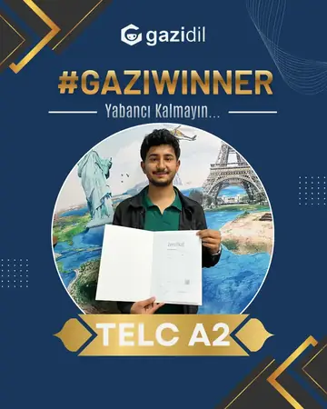 GaziDil öğrencisinin sertifika hatırası