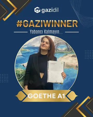 GaziDil öğrencisinin sertifika hatırası